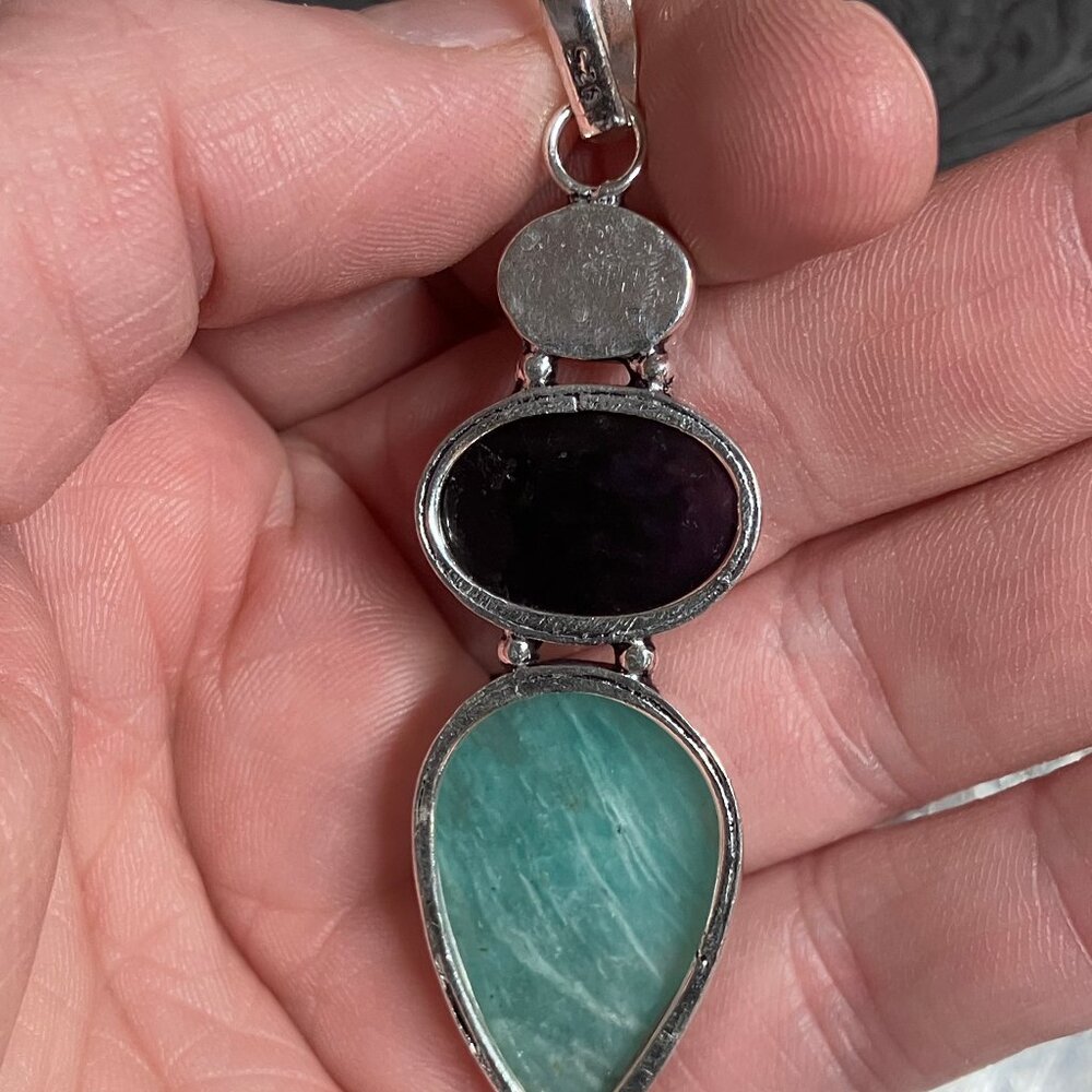 Rainbow Moonstone Amethyst Amazonite Crystal Gems… - image 4